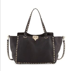 Valentino Rockstud leather  Pebbled Tote Womens handbag  Bag